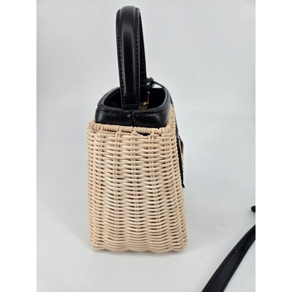 Loulu Mini Wicker Handbag Purse Handle With Removable Strap Crossbody Strap - Picture 6 of 13